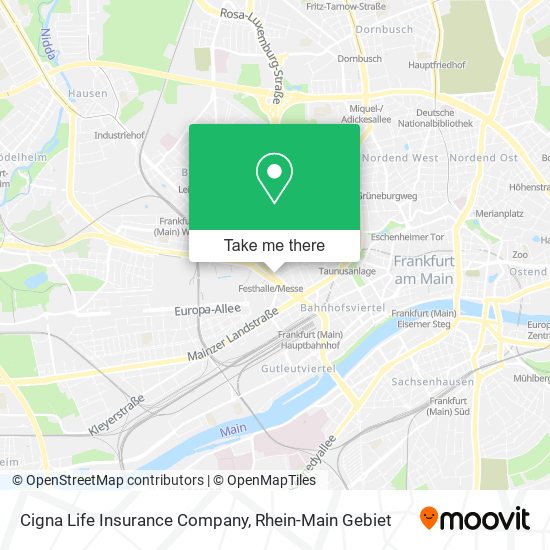 Cigna Life Insurance Company map