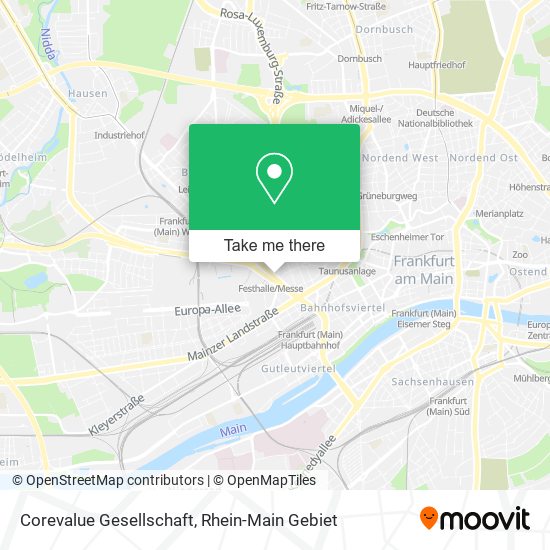 Corevalue Gesellschaft map