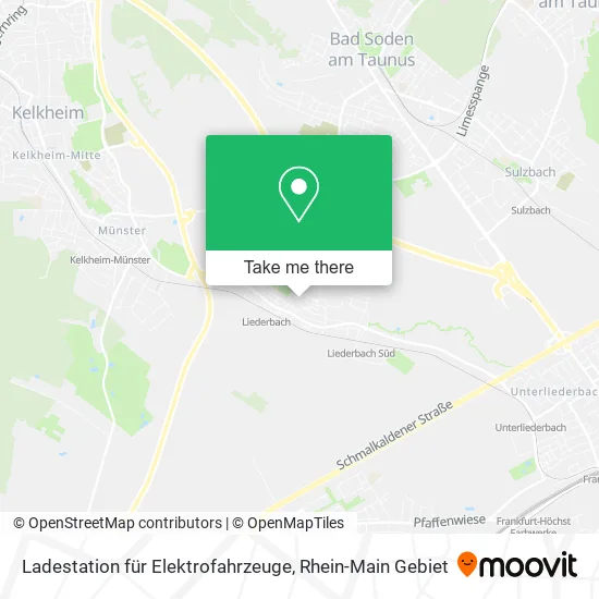 Карта Ladestation für Elektrofahrzeuge