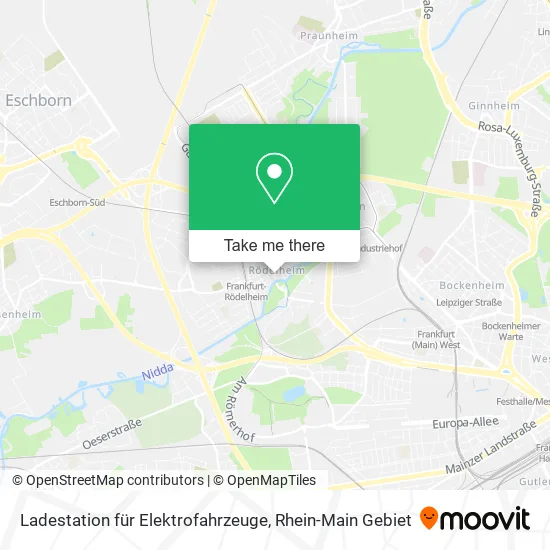 Карта Ladestation für Elektrofahrzeuge