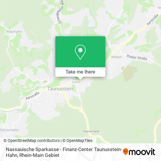 Карта Nassauische Sparkasse - Finanz-Center Taunusstein-Hahn