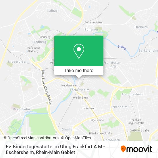 Ev. Kindertagesstätte im Uhrig Frankfurt A.M.-Eschersheim map