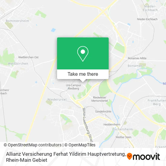 Карта Allianz Versicherung Ferhat Yildirim Hauptvertretung
