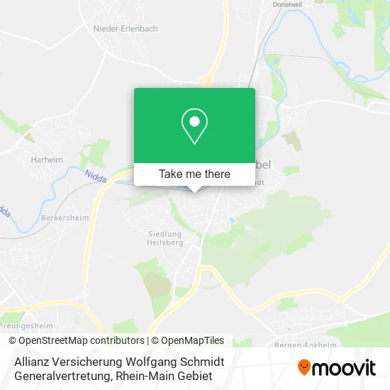 Карта Allianz Versicherung Wolfgang Schmidt Generalvertretung