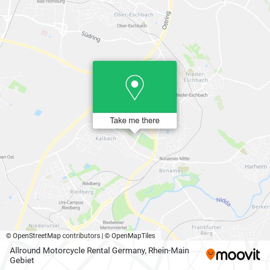 Allround Motorcycle Rental Germany map