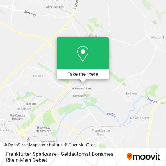 Карта Frankfurter Sparkasse - Geldautomat Bonames