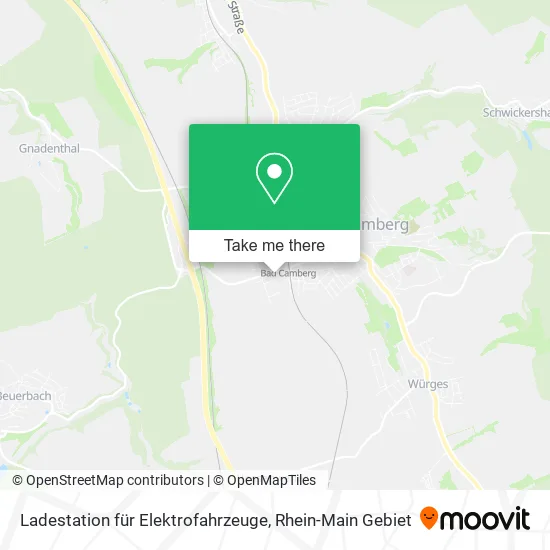 Карта Ladestation für Elektrofahrzeuge