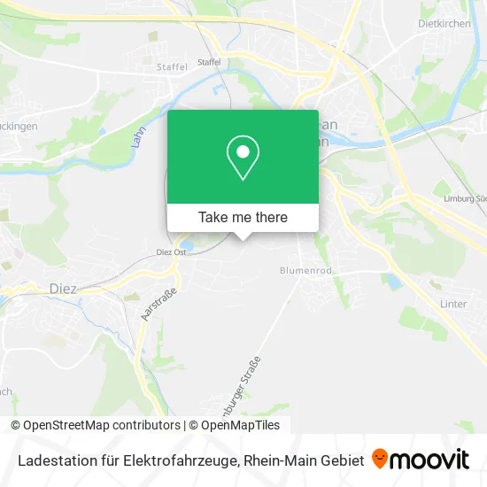 Карта Ladestation für Elektrofahrzeuge