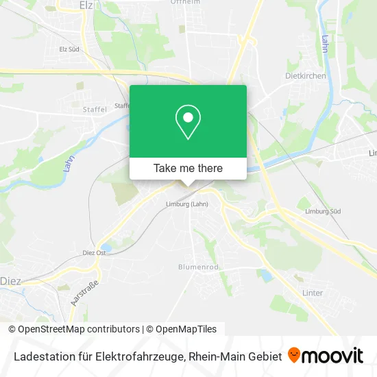 Карта Ladestation für Elektrofahrzeuge