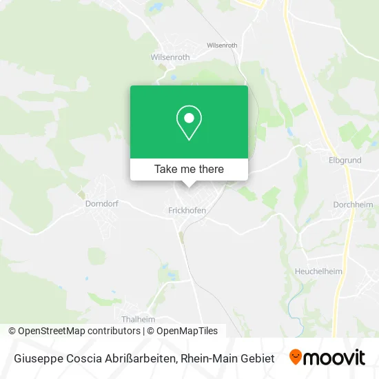 Карта Giuseppe Coscia Abrißarbeiten