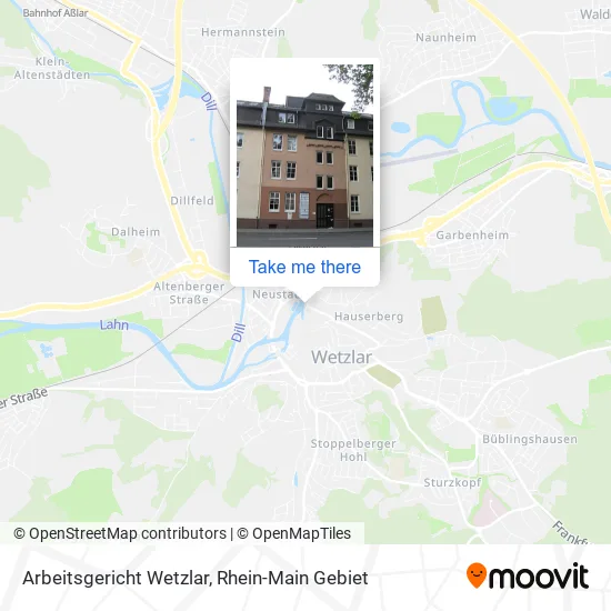 Карта Arbeitsgericht Wetzlar