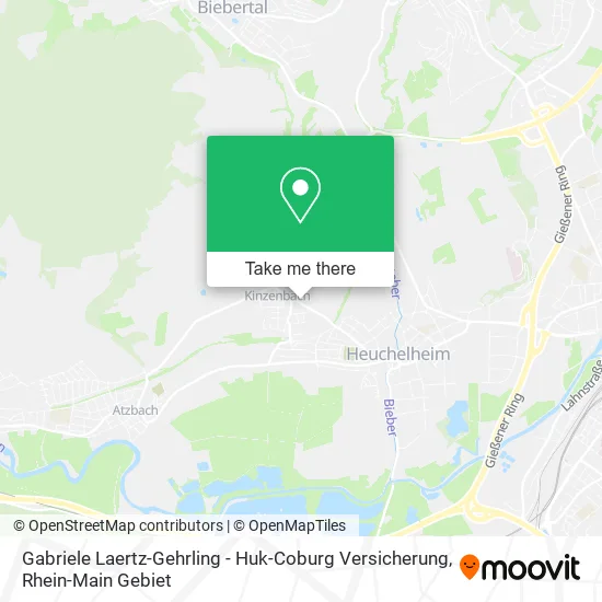 Карта Gabriele Laertz-Gehrling - Huk-Coburg Versicherung