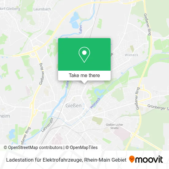 Карта Ladestation für Elektrofahrzeuge