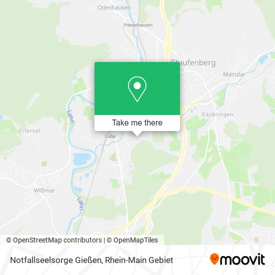 Карта Notfallseelsorge Gießen