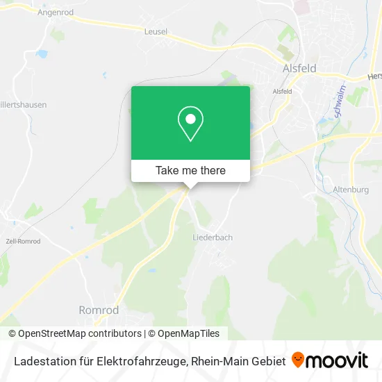 Карта Ladestation für Elektrofahrzeuge