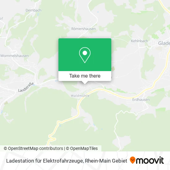 Карта Ladestation für Elektrofahrzeuge