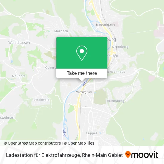 Карта Ladestation für Elektrofahrzeuge