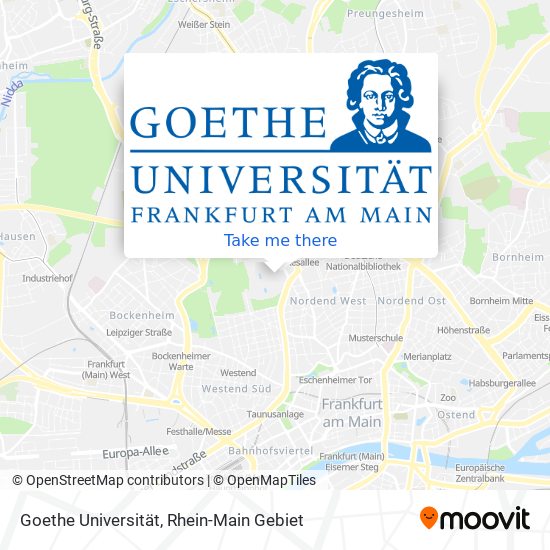 Карта Goethe Universität