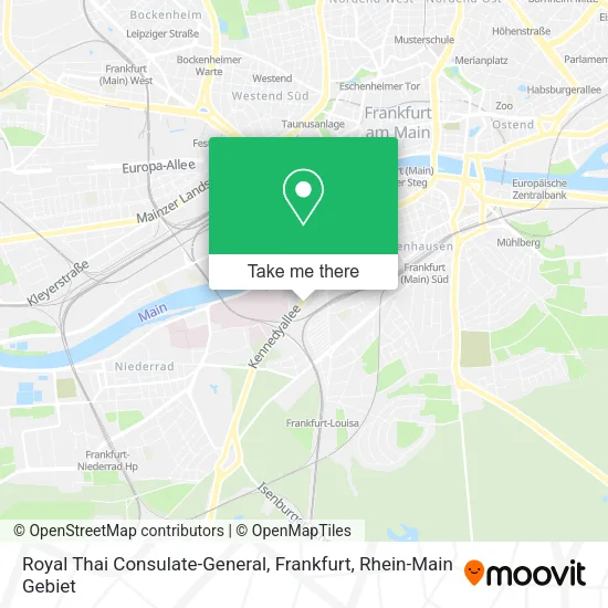 Карта Royal Thai Consulate-General, Frankfurt