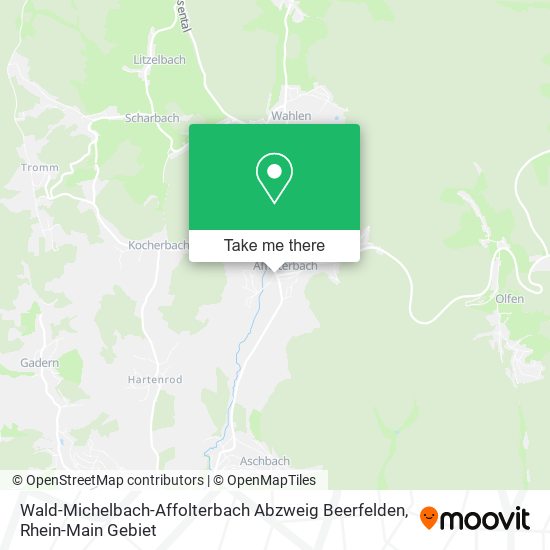 Wald-Michelbach-Affolterbach Abzweig Beerfelden map