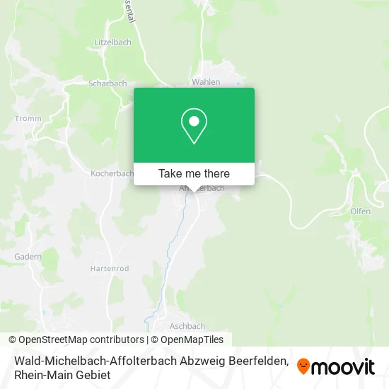 Карта Wald-Michelbach-Affolterbach Abzweig Beerfelden