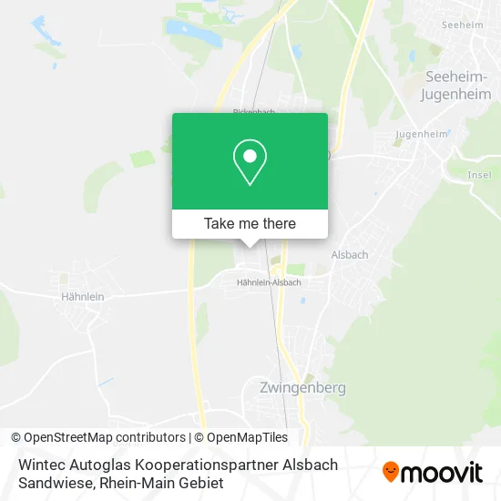 Карта Wintec Autoglas Kooperationspartner Alsbach Sandwiese