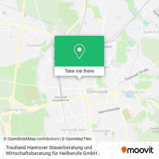 Treuhand Hannover Steuerberatung und Wirtschaftsberatung für Heilberufe GmbH Darmstadt map