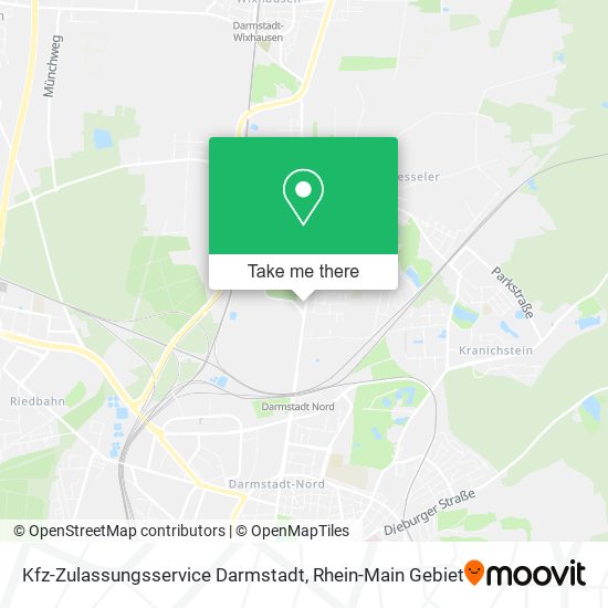 Kfz-Zulassungsservice Darmstadt map