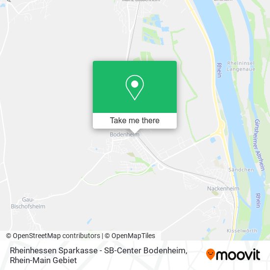 Карта Rheinhessen Sparkasse - SB-Center Bodenheim
