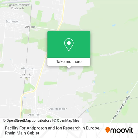 Карта Facility For Antiproton and Ion Research in Europe