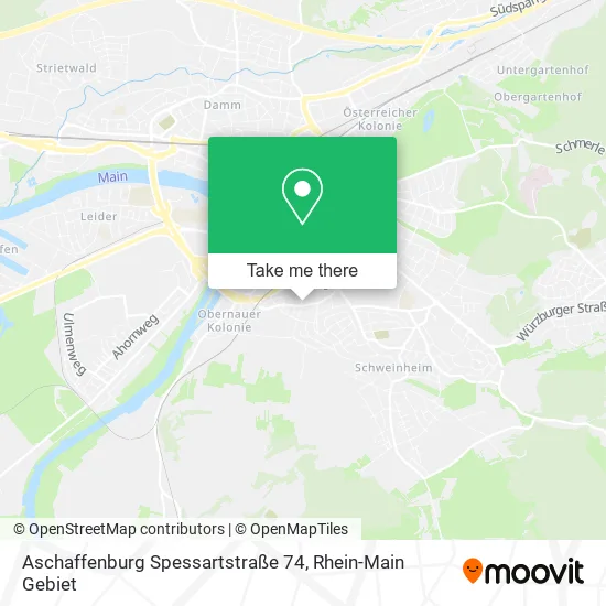 Карта Aschaffenburg Spessartstraße 74