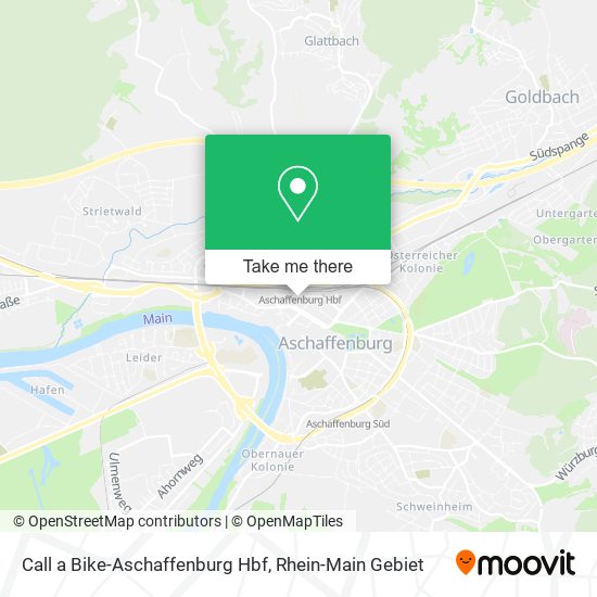 Call a Bike-Aschaffenburg Hbf map