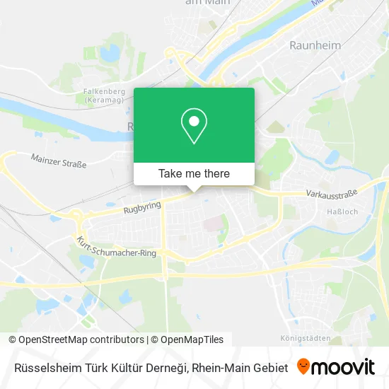Карта Rüsselsheim Türk Kültür Derneği