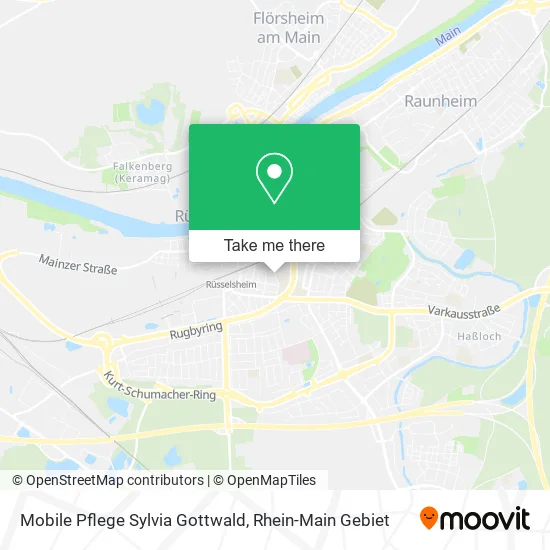 Карта Mobile Pflege Sylvia Gottwald
