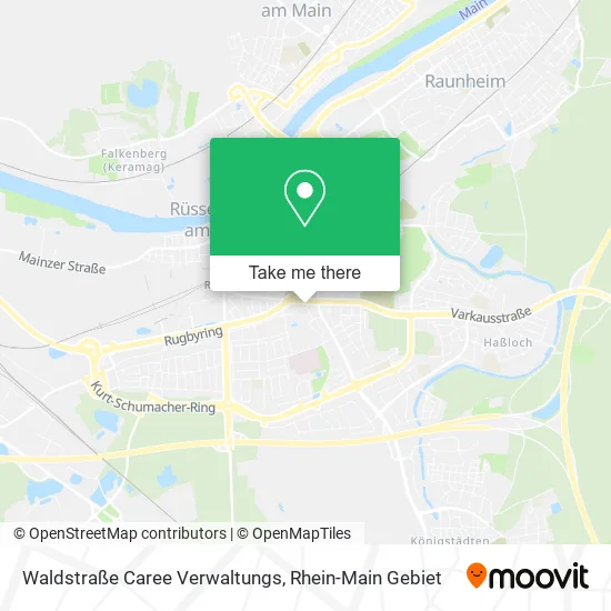 Карта Waldstraße Caree Verwaltungs