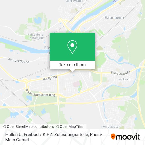 Hallen U. Freibad / K.F.Z. Zulassungsstelle map