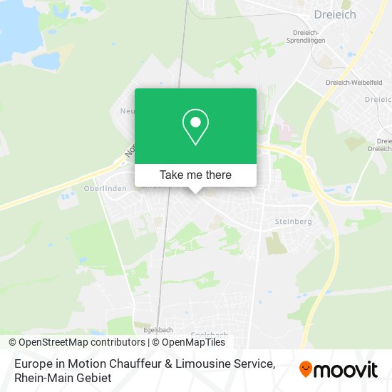 Europe in Motion Chauffeur & Limousine Service map