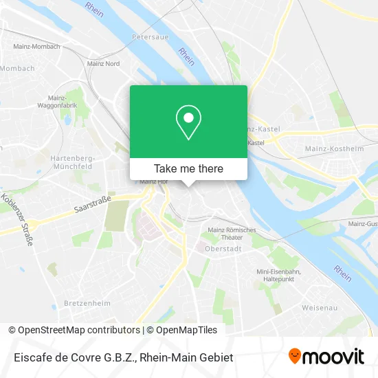 Карта Eiscafe de Covre G.B.Z.