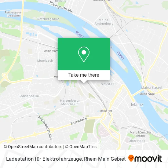 Карта Ladestation für Elektrofahrzeuge