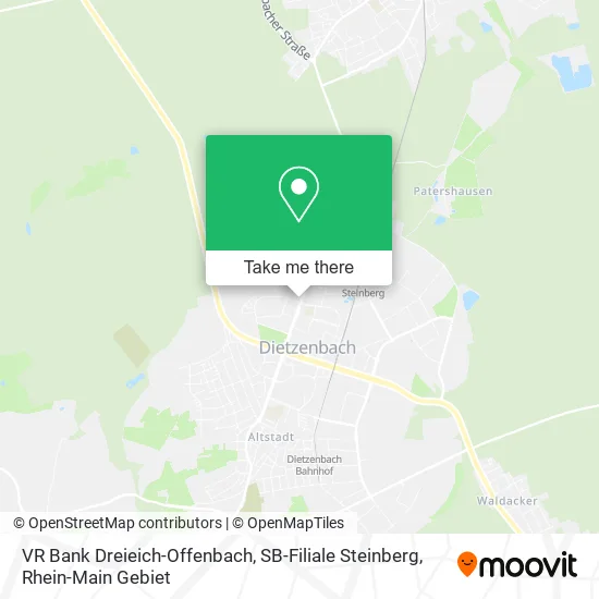 Карта VR Bank Dreieich-Offenbach, SB-Filiale Steinberg