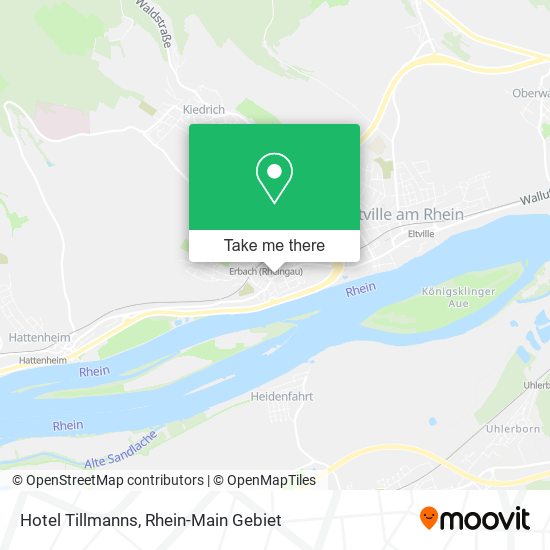 Hotel Tillmanns map