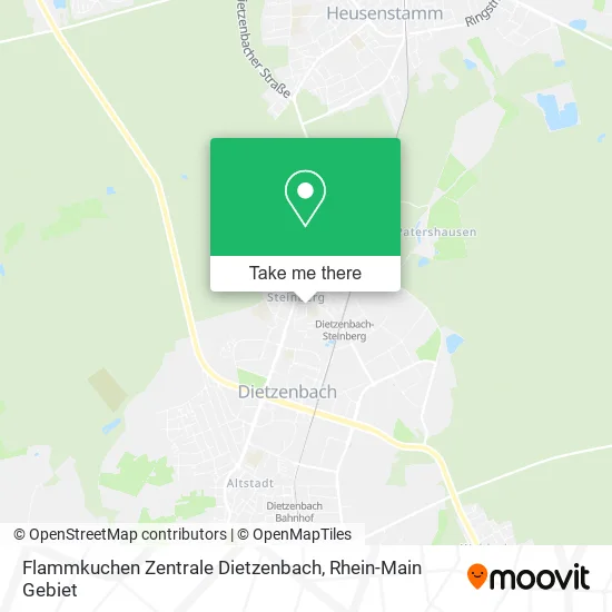 Карта Flammkuchen Zentrale Dietzenbach