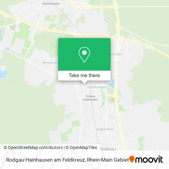 Карта Rodgau-Hainhausen am Feldkreuz
