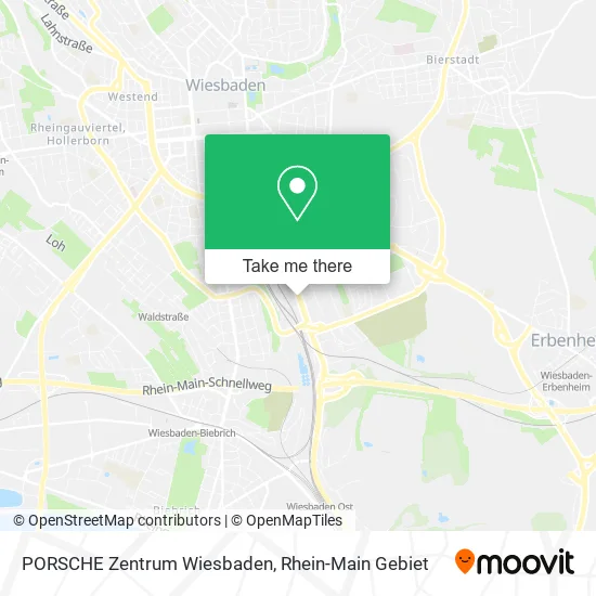 Карта PORSCHE Zentrum Wiesbaden