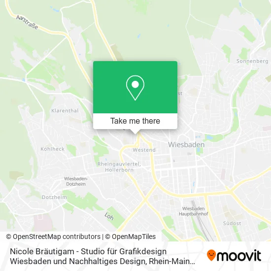 Карта Nicole Bräutigam - Studio für Grafikdesign Wiesbaden und Nachhaltiges Design