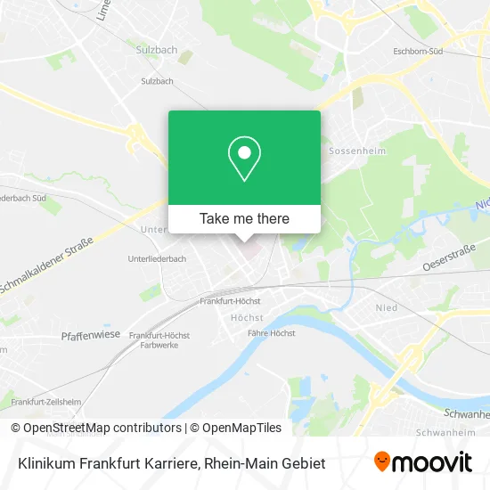 Карта Klinikum Frankfurt Karriere