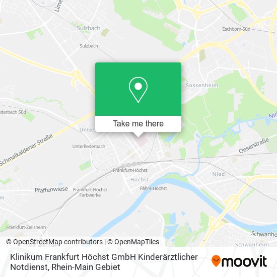 Klinikum Frankfurt Höchst GmbH Kinderärztlicher Notdienst map