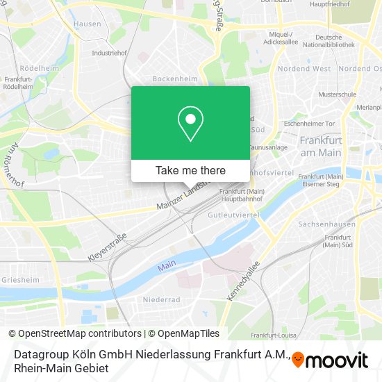 Карта Datagroup Köln GmbH Niederlassung Frankfurt A.M.