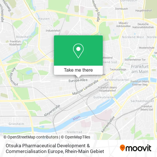 Otsuka Pharmaceutical Development & Commercialisation Europe map