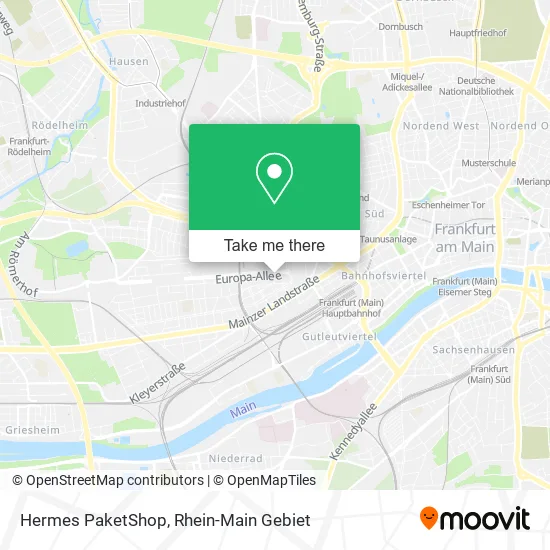 Hermes PaketShop map